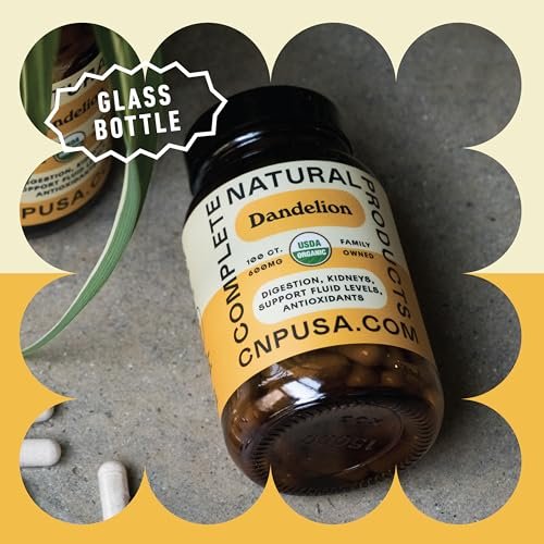 Bio Löwenzahnwurzel Kapseln 600mg – Löwenzahn Ergänzung für Leberreinigung und Verdauungsunterstützung, Vegan, Non-GMO, Glutenfrei, Hergestellt in USA