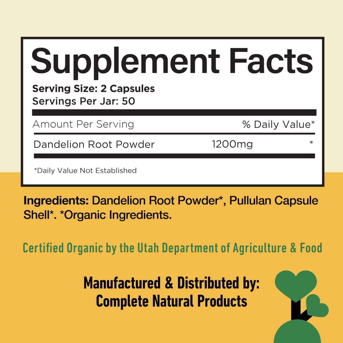 Bio Löwenzahnwurzel Kapseln 600mg – Löwenzahn Ergänzung für Leberreinigung und Verdauungsunterstützung, Vegan, Non-GMO, Glutenfrei, Hergestellt in USA
