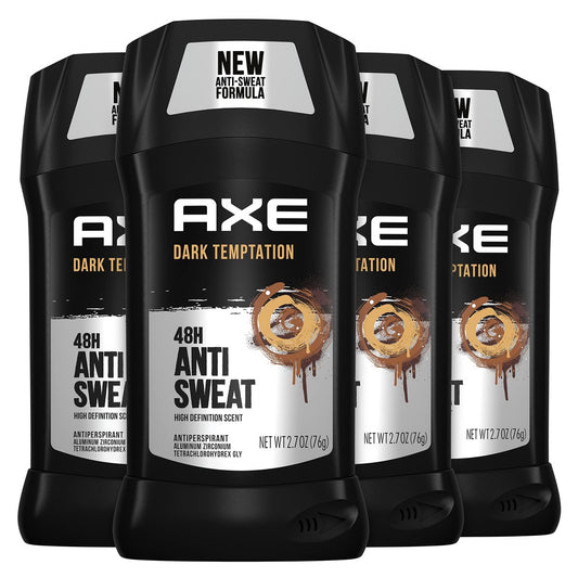 AXE Antitranspirant Stick für Männer – 48 Stunden Frische, Dark Temptation Duft, 2,7 oz (4er-Pack)