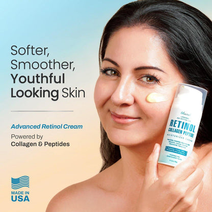 Ebanel Retinol-Creme für das Gesicht 3,5 oz – Feuchtigkeitscreme mit Kollagen, Peptiden, Ceramiden, Hyaluronsäure, Vitamin C & B5 – Festigende Anti-Aging-Gesichtscreme gegen Falten, feine Linien und dunkle Flecken – Tag & Nacht