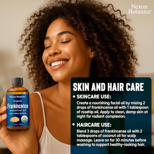 Bio Weihrauch Ätherisches Öl 30 ml – Reines Naturöl für Aromatherapie, Diffuser, DIY, Kerzen- und Seifenherstellung – Nexon Botanics