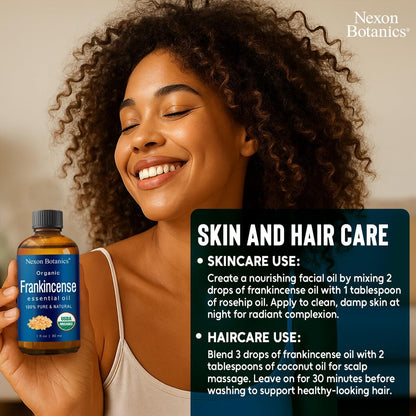 Bio Weihrauch Ätherisches Öl 30 ml – Reines Naturöl für Aromatherapie, Diffuser, DIY, Kerzen- und Seifenherstellung – Nexon Botanics