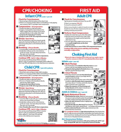 Sicherheitsmagnete von ZOCO – CPR & Ersticken Kühlschrankmagnet – Erste-Hilfe-Anleitung für Säuglinge, Kinder & Erwachsene – Heimlich-Manöver laminierte Karte 21,6 x 27,9 cm