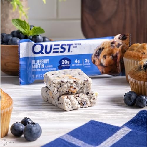 Quest Nutrition Proteinriegel Blaubeer-Muffin, 8,48 Unzen (4er-Pack)