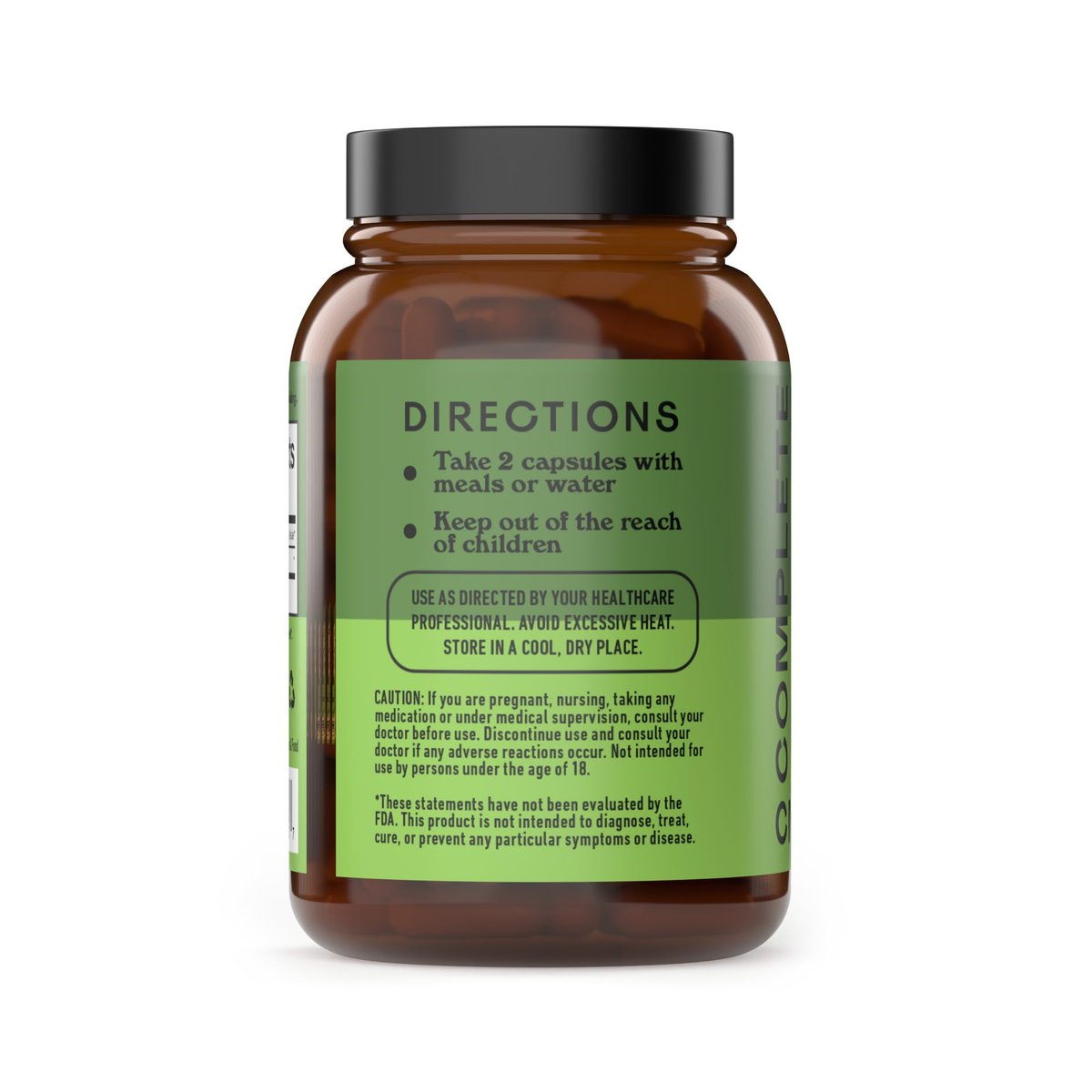 Complete Natural Products Reines Bio-Alfalfa-Blattpulver - 100 Kapseln - 450 mg reines, getrocknetes Bio-Alfalfa-Blattpulver in pflanzlichen Kapseln