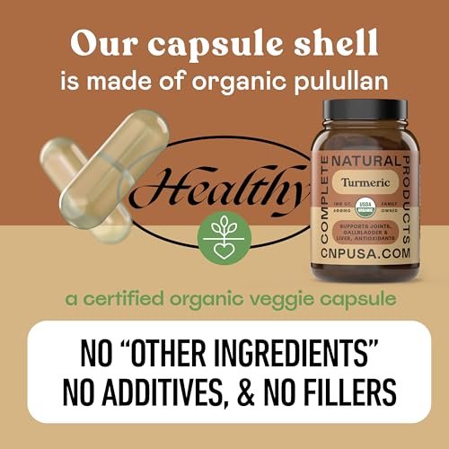 Bio Kurkuma Kapseln 600mg – Reines Curcumin Wurzelpulver, Pflanzliche Nahrungsergänzung für Leber- und Gallenblasenunterstützung, Natürliches Kräuter-Wellnessmittel