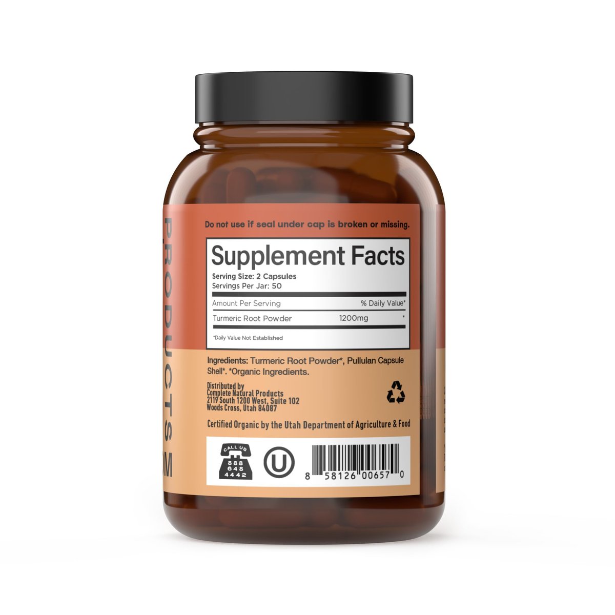Bio Kurkuma Kapseln 600mg – Reines Curcumin Wurzelpulver, Pflanzliche Nahrungsergänzung für Leber- und Gallenblasenunterstützung, Natürliches Kräuter-Wellnessmittel