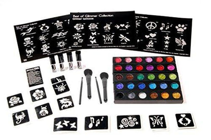 3er-Set Glitter Tattoo Hautkleber – Transparente temporäre Tattoo-Kleber für funkelnde Designs