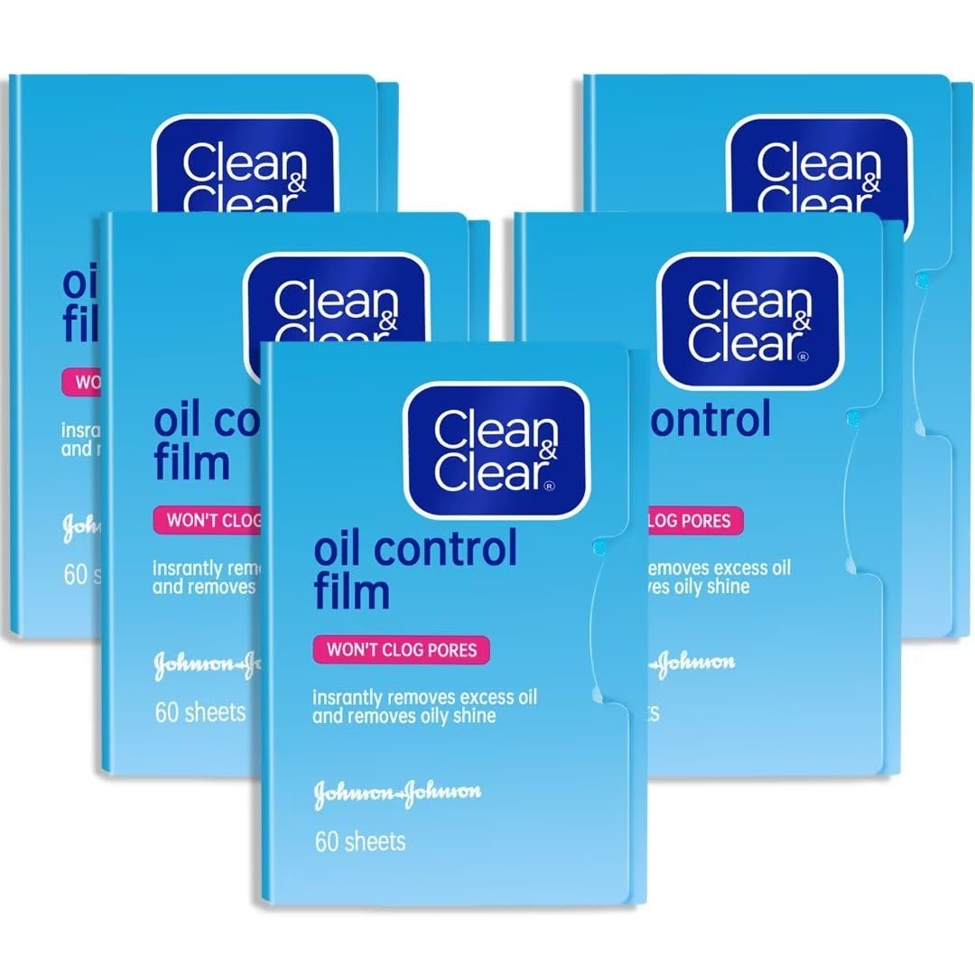 Clean & Clear Ölkontrollfolie, 5er-Pack mit je 60 Blättern (insgesamt 300 Blätter)