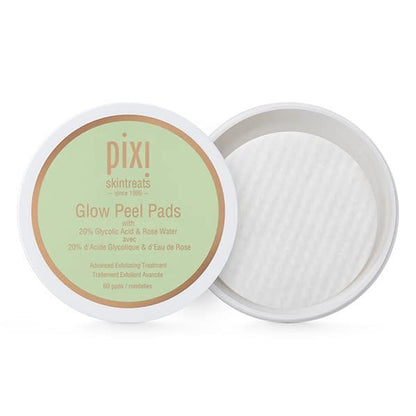 Pixi Beauty Glow Peel Pads | Peeling-Behandlung mit 20% Glykolsäure | Für einen strahlenden Teint | 60 Pads