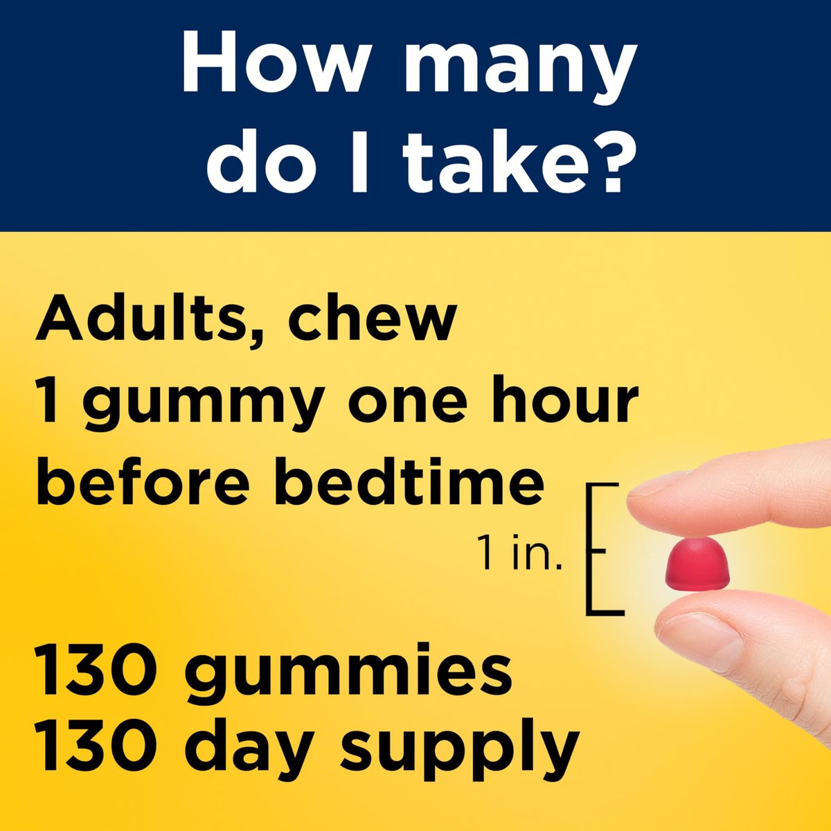 Nature Made Melatonin Gummies 2,5 mg – 130 Stück, 130-Tage-Vorrat, Schlafhilfe für Erwachsene, 100 % drogenfrei