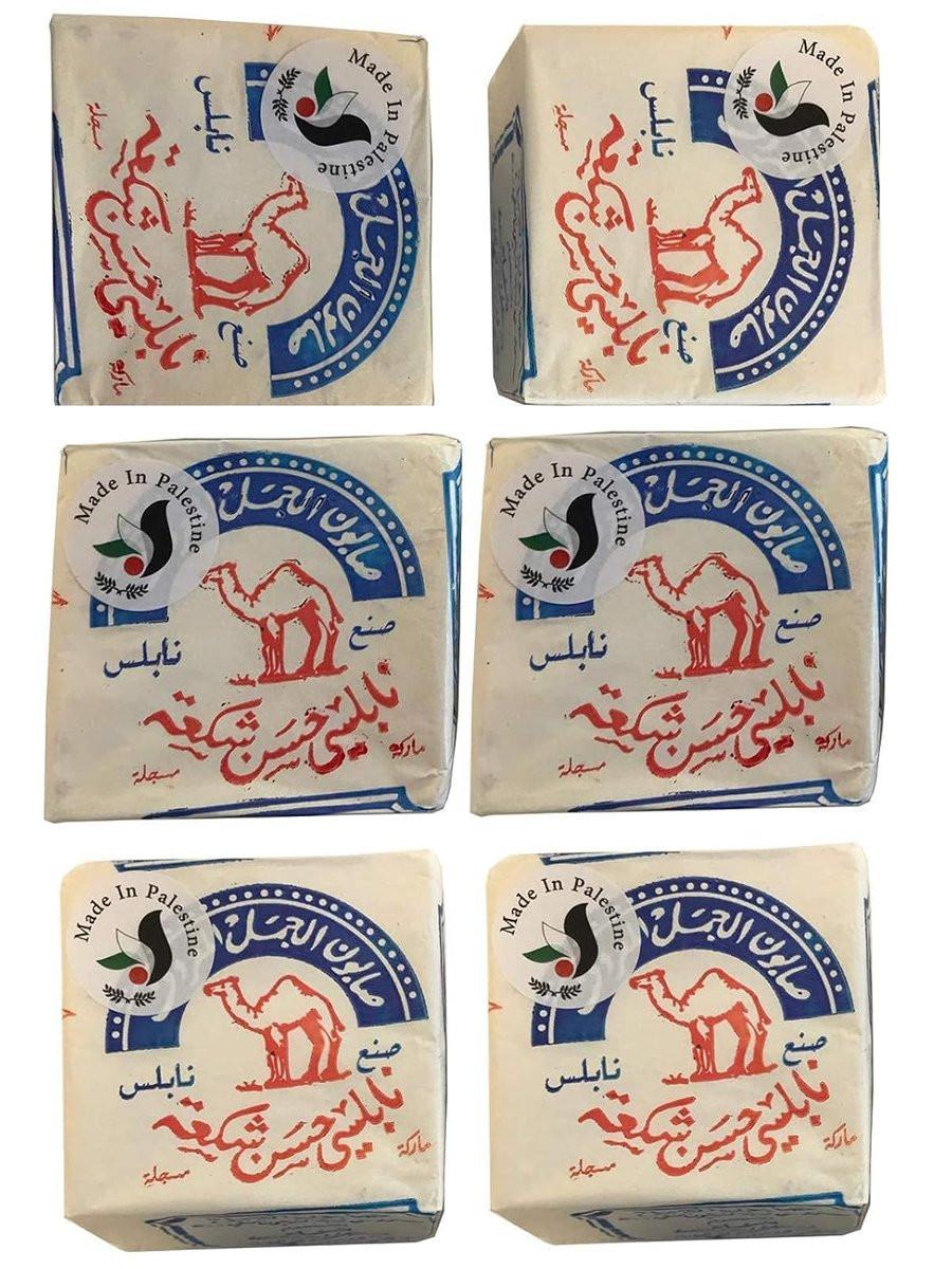 Al-Jamal Palästinensische Olivenölseife aus Nablus – Traditionell, natürlich, biologisch (6er-Pack)