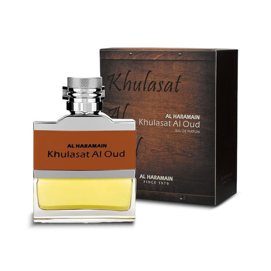 Al Haramain Khulasat Al Oud - Eau de Parfum für Männer - Langanhaltendes arabisches Parfüm mit Oud - 100 ml