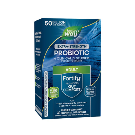 Nature's Way Extra Strength Fortify Probiotikum – 50 Milliarden Lebendkulturen für Verdauungs- und Immununterstützung, 30 Kapseln