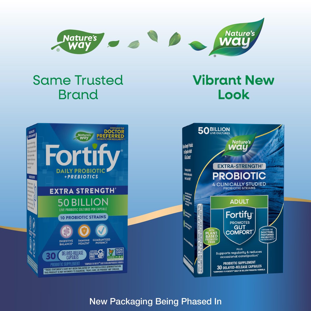Nature's Way Extra Strength Fortify Probiotikum – 50 Milliarden Lebendkulturen für Verdauungs- und Immununterstützung, 30 Kapseln