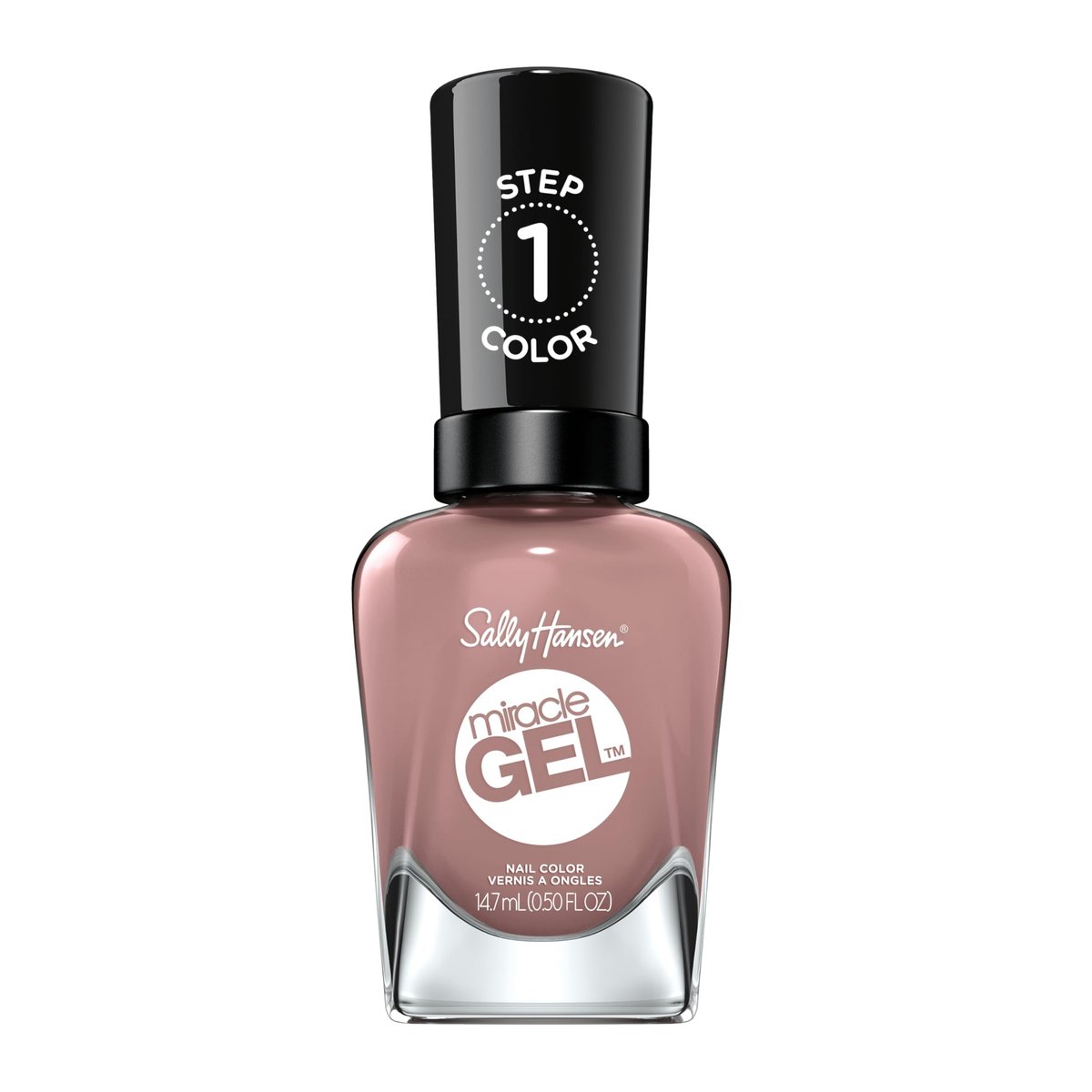 Sally Hansen Miracle Gel Nagellack 494 Love Me Lilac – Staubiges Lila, Gel-Effekt ohne UV-Licht, 2-Schritt-System, langanhaltend