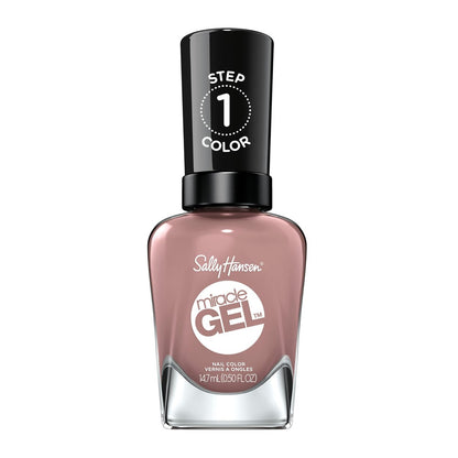 Sally Hansen Miracle Gel Nagellack 494 Love Me Lilac – Staubiges Lila, Gel-Effekt ohne UV-Licht, 2-Schritt-System, langanhaltend