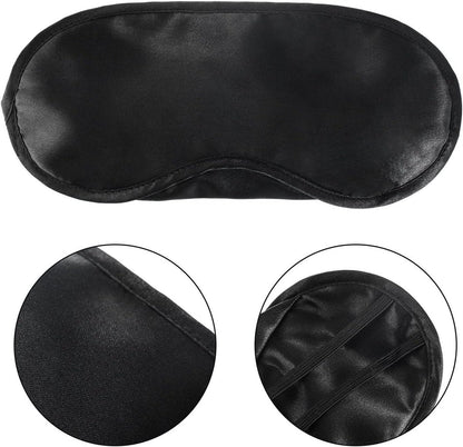 Mudder Schlafmaske mit Nasensteg – 10er-Pack Schwarz, Satin &amp; Schaumstoff