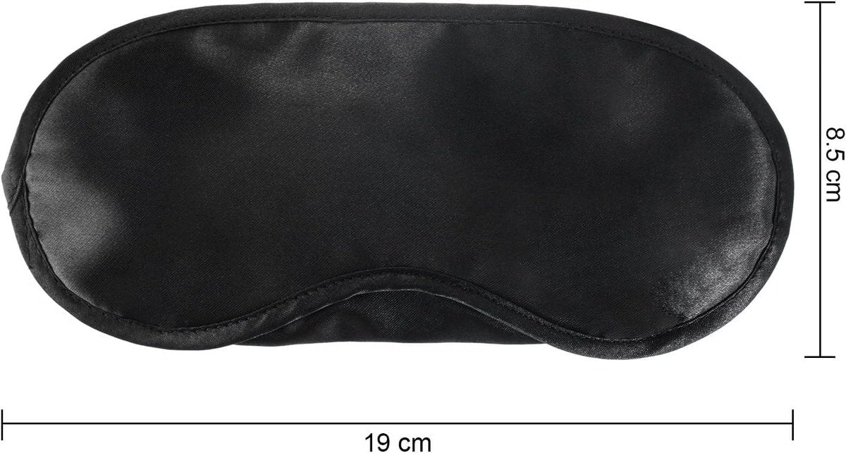 Mudder Schlafmaske mit Nasensteg – 10er-Pack Schwarz, Satin &amp; Schaumstoff