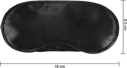 Mudder Schlafmaske mit Nasensteg – 10er-Pack Schwarz, Satin &amp; Schaumstoff