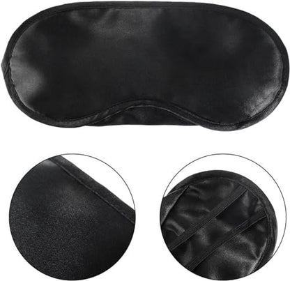 Mudder Schlafmaske mit Nasensteg – 10er-Pack Schwarz, Satin &amp; Schaumstoff