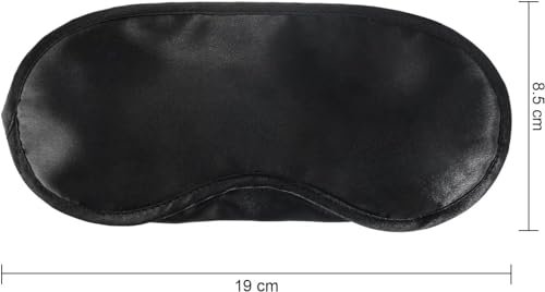 Mudder Schlafmaske mit Nasensteg – 10er-Pack Schwarz, Satin &amp; Schaumstoff