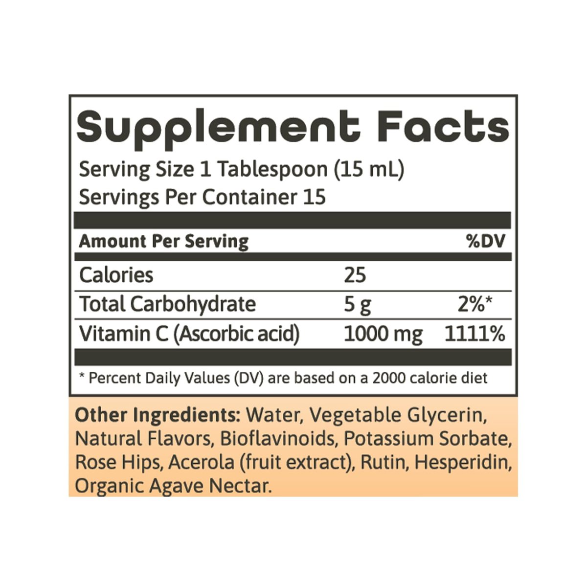 Dynamic Health Flüssiges Vitamin C mit natürlichem Zitrusgeschmack - 1000 mg pro Portion, Nahrungsergänzungsmittel für Männer und Frauen, mit Bioflavonoiden & Hagebutte, vegetarisch & glutenfrei - 240 ml