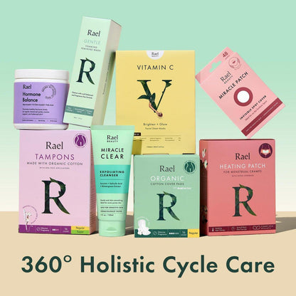 Rael Damenbinden für Frauen, Bio-Baumwollbezug - Lange Slipeinlagen, leichte Saugfähigkeit, unparfümiert, chlorfrei (Lang, 54 Stück)