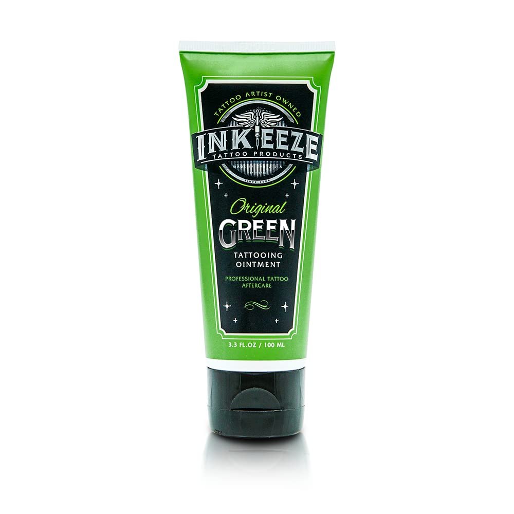 INK-EEZE Grüne Tattoo-Salbe für Künstler und Nachsorge – mit ätherischen Ölen, vegan, tierversuchsfrei, hergestellt in USA, Lavendel, 93,6 g Tube
