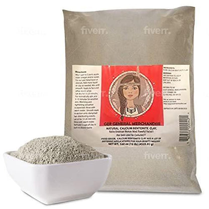 GER GENERAL MERCHANDISE Calcium Bentonit-Tonerde 10 Pfund – Heilerde zur Entfernung von Umweltgiften für eine Ganzkörper-Detox – Schönheits- & Gesundheits-Tonerde perfekt für Maske, Bad oder Wickel