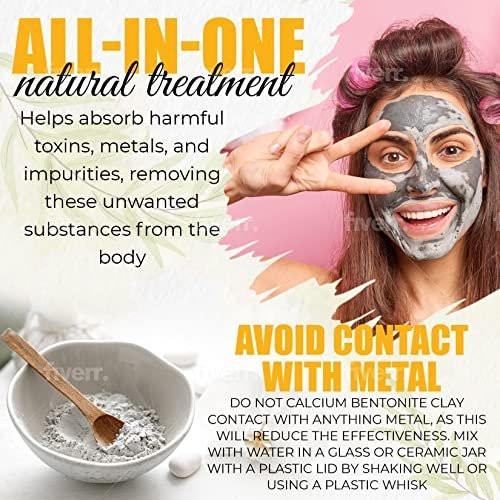 GER GENERAL MERCHANDISE Calcium Bentonit-Tonerde 10 Pfund – Heilerde zur Entfernung von Umweltgiften für eine Ganzkörper-Detox – Schönheits- & Gesundheits-Tonerde perfekt für Maske, Bad oder Wickel