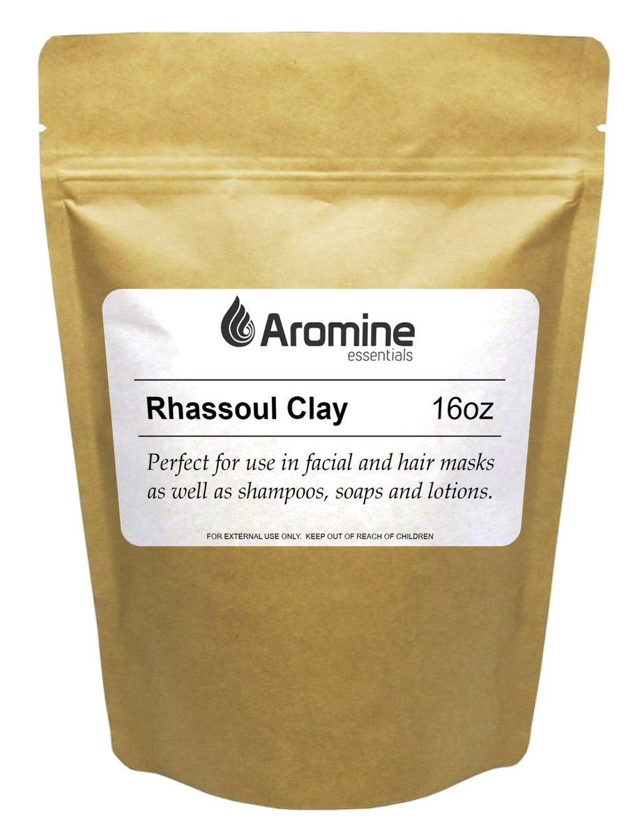 Aromine Rhassoul Ton 453 g – Marokkanische Ghassoul-Tonerde Maske, pflegend, Unisex, Hautbehandlungsmaske