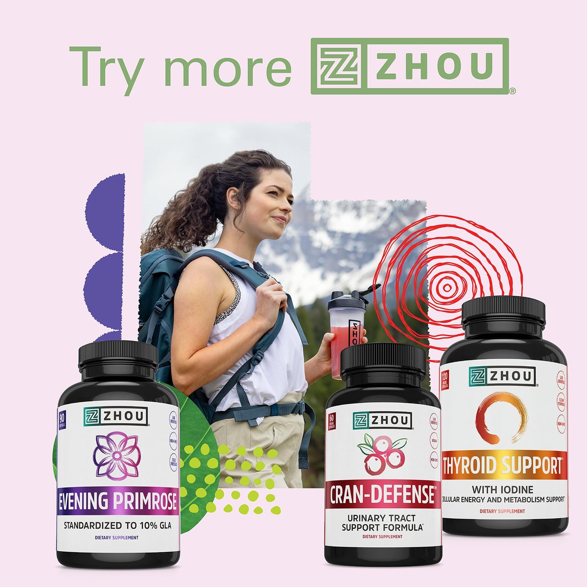 Zhou Cran-Defense – Cranberry Kapseln für Frauen & Männer, D-Mannose mit Cranberry Extrakt, 1000 mg D-Mannose pro Kapsel für die Gesundheit der Harnwege, Antioxidans-Unterstützung – 60 vegane Kapseln