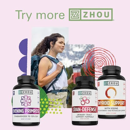 Zhou Cran-Defense – Cranberry Kapseln für Frauen & Männer, D-Mannose mit Cranberry Extrakt, 1000 mg D-Mannose pro Kapsel für die Gesundheit der Harnwege, Antioxidans-Unterstützung – 60 vegane Kapseln