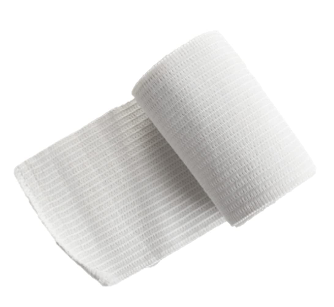Dealmed 3 Zoll Nicht-Sterile Konformierende Dehnbare Mullbinden, 4,1 Yards Latexfreie Verbandswicklung, Medizinische Nicht-Haftende Wundversorgungsnetzverbände (Schachtel mit 12 Rollen)