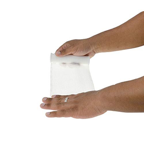 Dealmed 3 Zoll Nicht-Sterile Konformierende Dehnbare Mullbinden, 4,1 Yards Latexfreie Verbandswicklung, Medizinische Nicht-Haftende Wundversorgungsnetzverbände (Schachtel mit 12 Rollen)