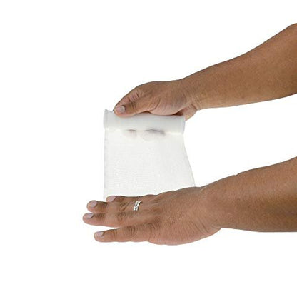 Dealmed 3 Zoll Nicht-Sterile Konformierende Dehnbare Mullbinden, 4,1 Yards Latexfreie Verbandswicklung, Medizinische Nicht-Haftende Wundversorgungsnetzverbände (Schachtel mit 12 Rollen)
