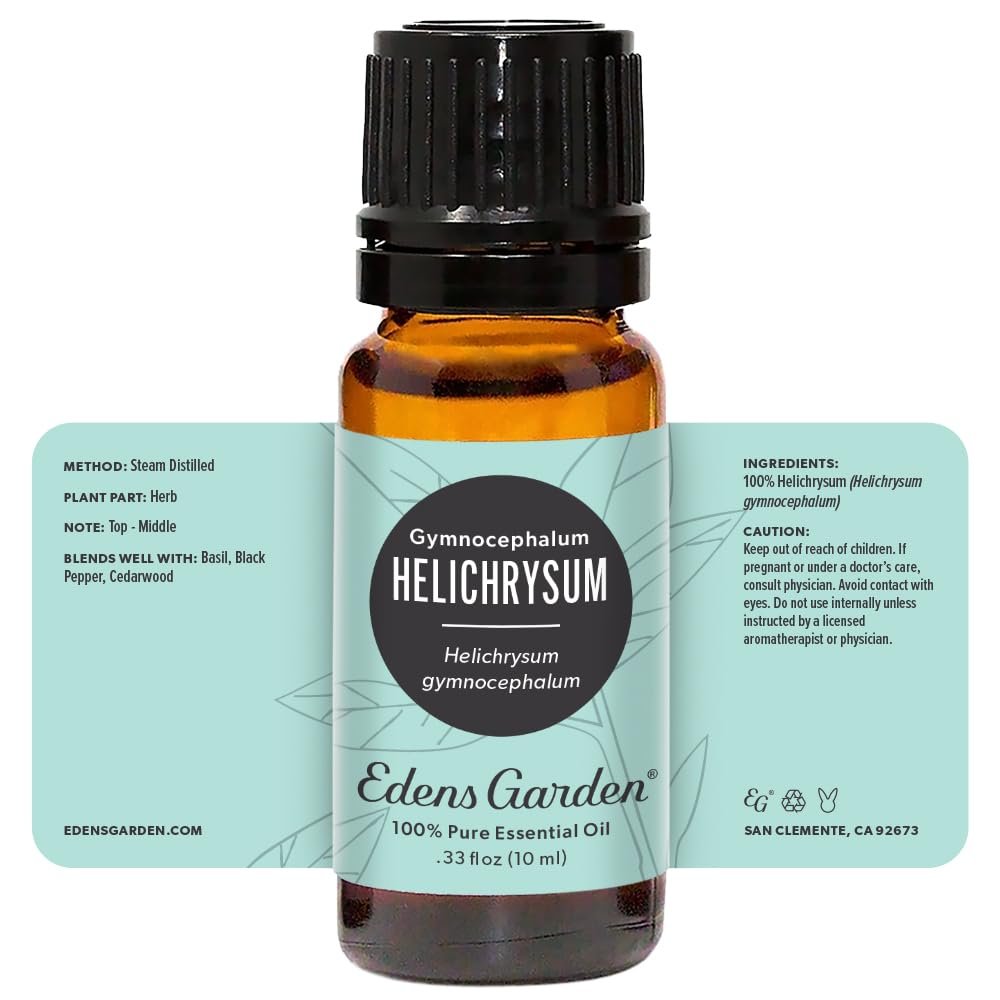 Edens Garden Helichrysum Gymnocephalum Bio-Öl – 100% reines, unverdünntes ätherisches Öl für Aromatherapie, Diffuser, Haut & Haare 10 ml