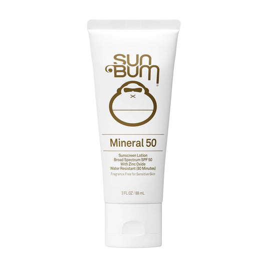 Sun Bum Mineral SPF 50 Sonnencreme Körperlotion – Breitband-Feuchtigkeitssonnencreme mit Vitamin E – Vegan und Hawaii 104 Act konform (ohne Octinoxat & Oxybenzon) – Reisegröße – 89 ml