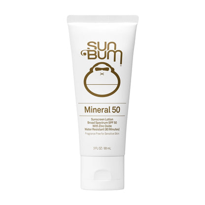 Sun Bum Mineral SPF 50 Sonnencreme Körperlotion – Breitband-Feuchtigkeitssonnencreme mit Vitamin E – Vegan und Hawaii 104 Act konform (ohne Octinoxat & Oxybenzon) – Reisegröße – 89 ml