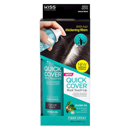 KISS Quick Cover Root Touch Up Verdickender Haarspray 3,38 oz (Natürliches Schwarz)