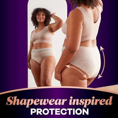 Always Discreet Boutique Inkontinenz- und Wochenbettunterwäsche für Damen, Maximaler Schutz, Klein/Mittel, Rosy, 12 Stück