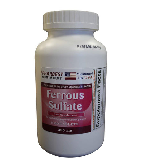PHARBEST Eisensulfat 325 mg Tabletten, 1000 Stück