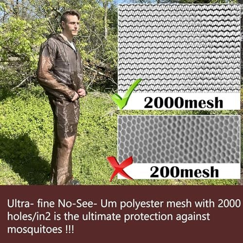 Aventik Mückenjacke Mückenhose Mückenanzug No-See-Ums Mesh, Super Leicht, Hält Sie Kühl, UV-Schutz