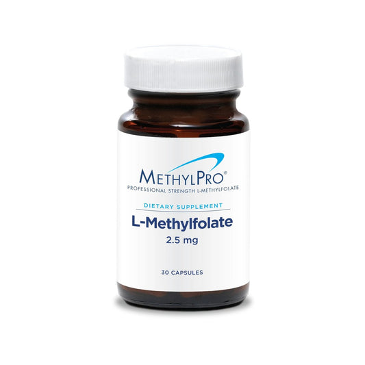 MethylPro L-Methylfolat 2,5 mg – Unterstützt eine gesunde Denkweise – Aktives Folat für Methylierungsunterstützung & biochemische Reaktionen – Hohe Bioverfügbarkeit – Flexible Dosierung – 30 Portionen – 30 Kapseln