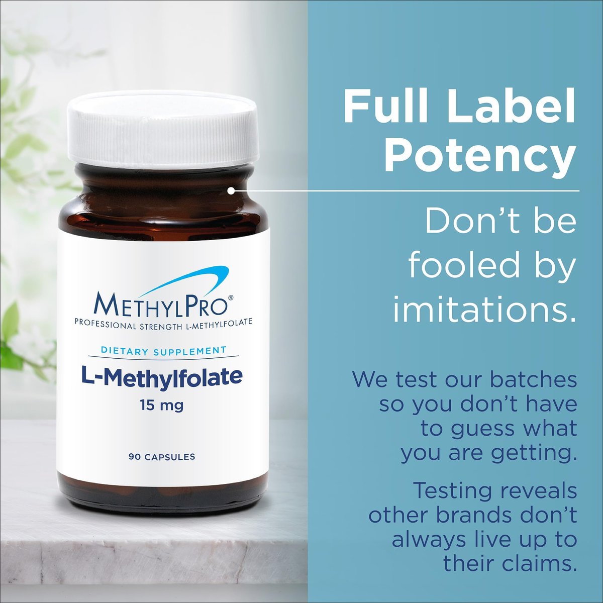 MethylPro L-Methylfolat 2,5 mg – Unterstützt eine gesunde Denkweise – Aktives Folat für Methylierungsunterstützung & biochemische Reaktionen – Hohe Bioverfügbarkeit – Flexible Dosierung – 30 Portionen – 30 Kapseln