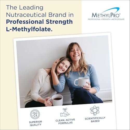 MethylPro L-Methylfolat 2,5 mg – Unterstützt eine gesunde Denkweise – Aktives Folat für Methylierungsunterstützung & biochemische Reaktionen – Hohe Bioverfügbarkeit – Flexible Dosierung – 30 Portionen – 30 Kapseln