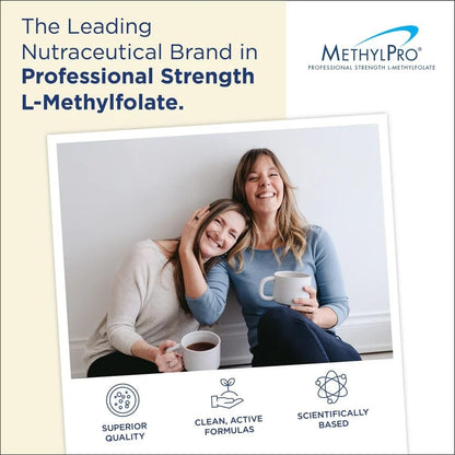MethylPro L-Methylfolat 2,5 mg – Unterstützt eine gesunde Denkweise – Aktives Folat für Methylierungsunterstützung & biochemische Reaktionen – Hohe Bioverfügbarkeit – Flexible Dosierung – 30 Portionen – 30 Kapseln