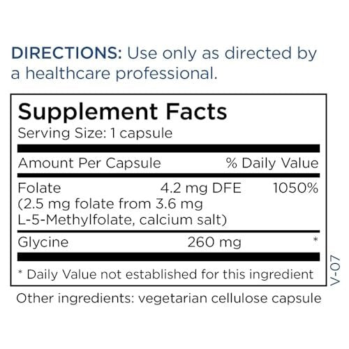 MethylPro L-Methylfolat 2,5 mg – Unterstützt eine gesunde Denkweise – Aktives Folat für Methylierungsunterstützung & biochemische Reaktionen – Hohe Bioverfügbarkeit – Flexible Dosierung – 30 Portionen – 30 Kapseln