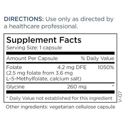 MethylPro L-Methylfolat 2,5 mg – Unterstützt eine gesunde Denkweise – Aktives Folat für Methylierungsunterstützung & biochemische Reaktionen – Hohe Bioverfügbarkeit – Flexible Dosierung – 30 Portionen – 30 Kapseln